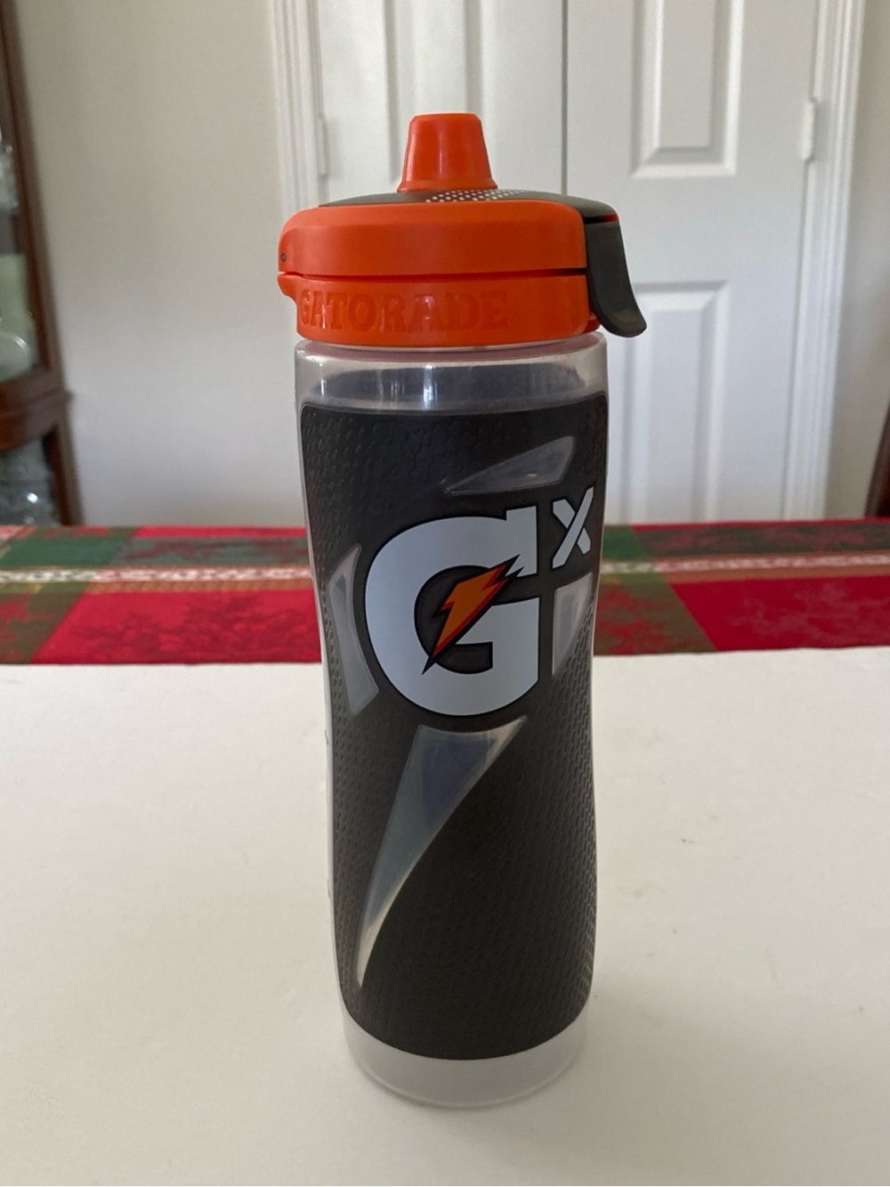 Gatorade GX Hydration System 30oz Squeeze Orange & Gray Sports Water Bottle DAD